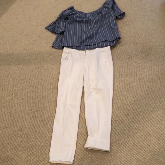 Boyfriend Chino Crop Pants - Picture 1 of 2